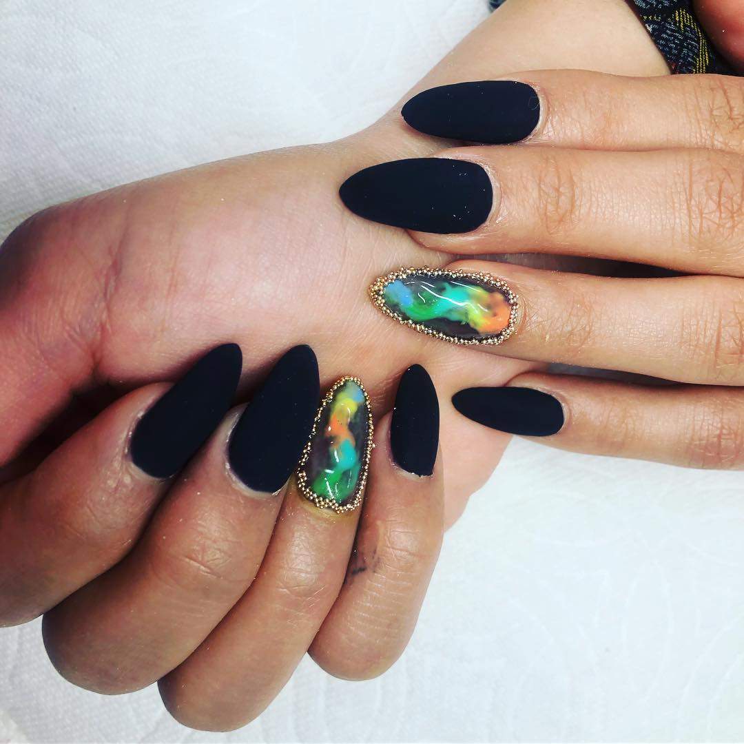 30 Matte Black Nails That Ll Sweep You Off Your Feets