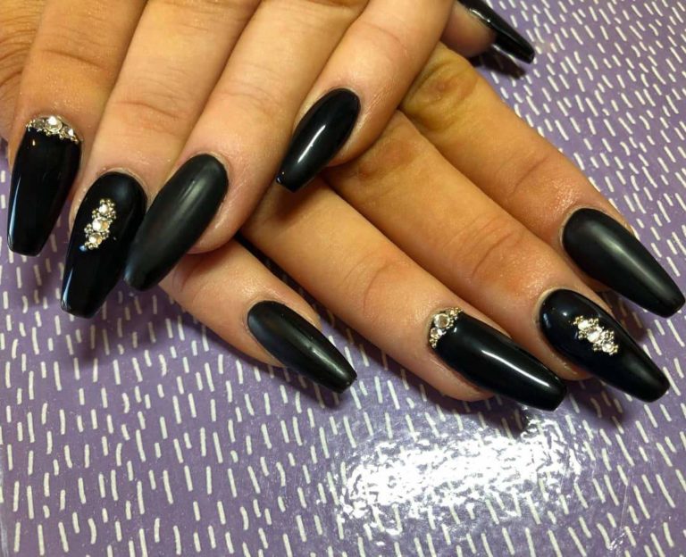 30 Matte Black Nails That'll Sweep you off your feets - Hike n Dip