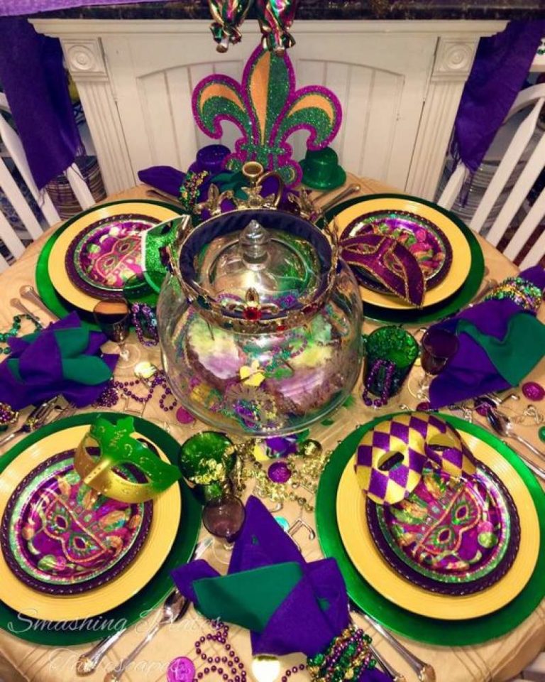 mardi gras sequin table runner