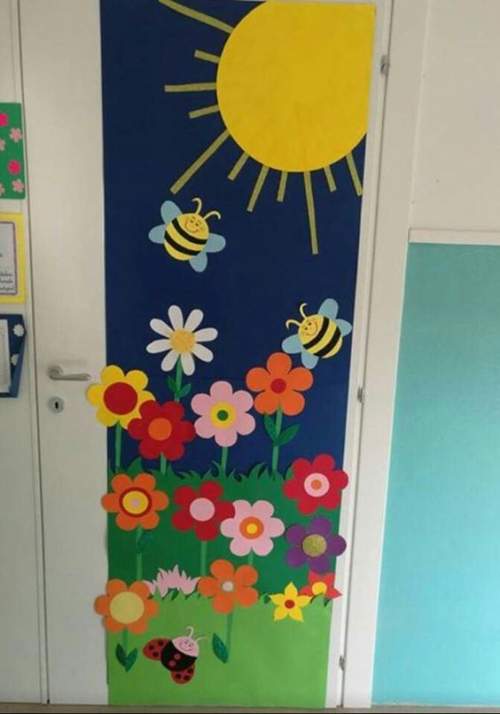 classroom door decorations spring