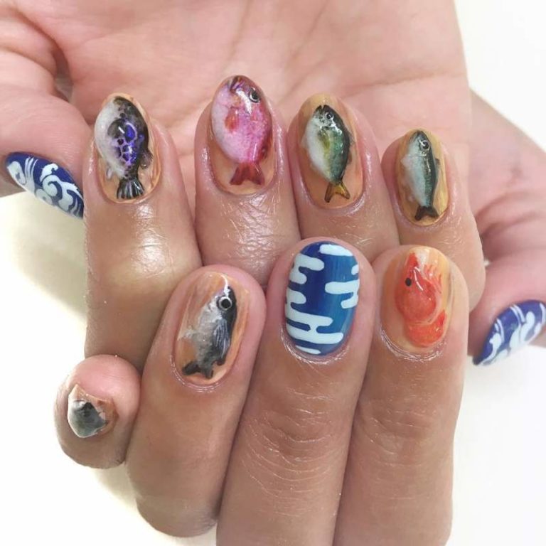 30 Fish Nail Art Ideas which is the trending manicure design Hike n Dip