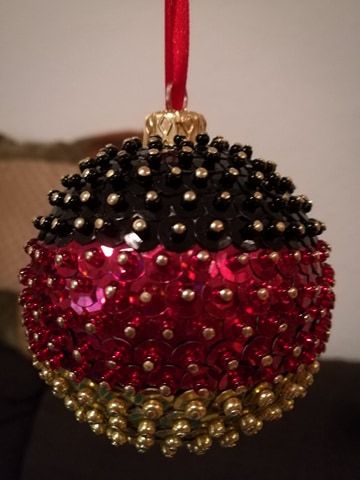 sequin christmas decorations