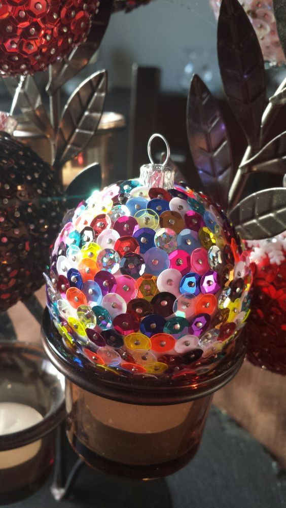 sequin Christmas decorations