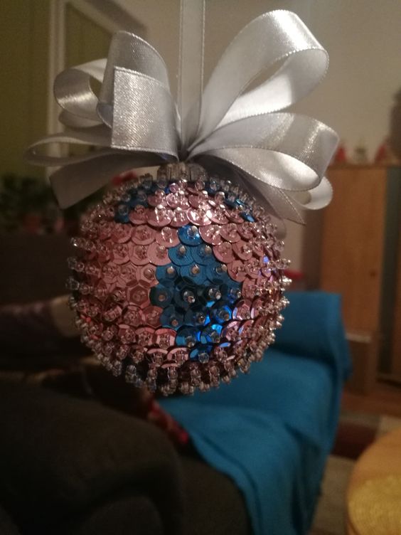 sequin christmas decorations