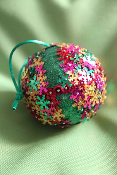 sequin christmas decorations