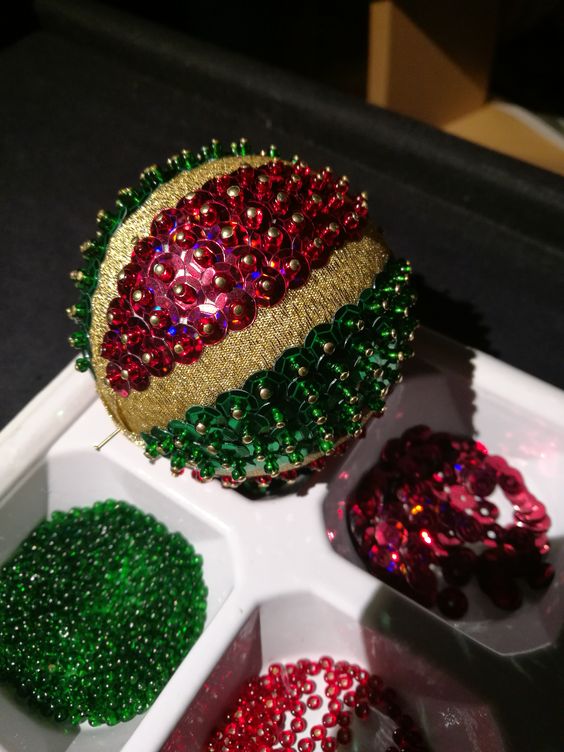 sequin Christmas decorations