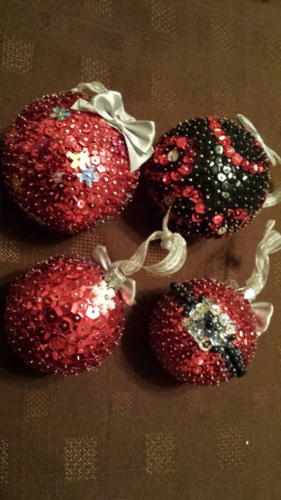 sequin Christmas decorations