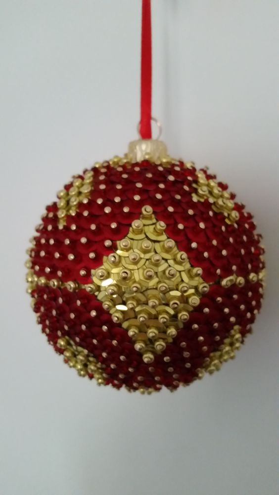 sequin christmas decorations