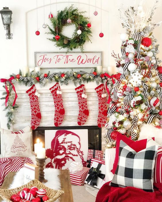 100 Best Christmas mantel decorations that glisten with an aesthetic ...