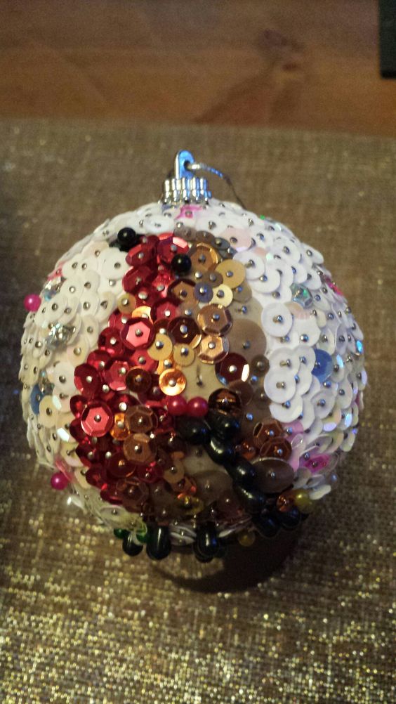 sequin Christmas decorations