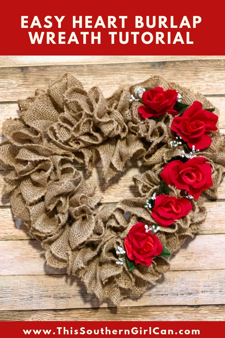 Burlap Heart Wreath DIY - Dappled Skies and Diys