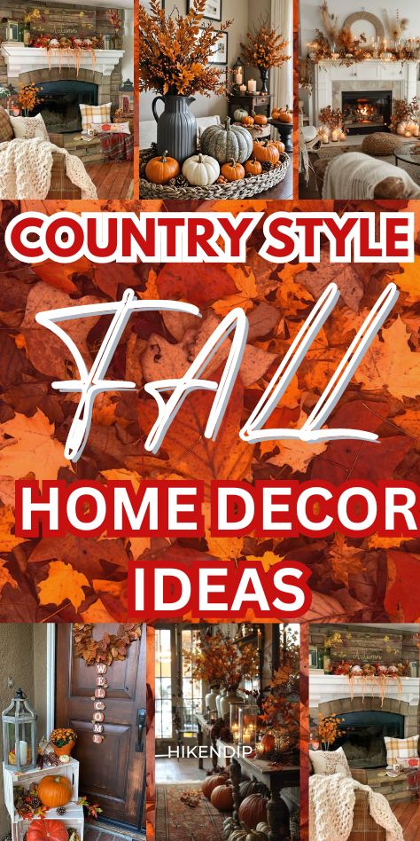 Country style fall home decor ideas