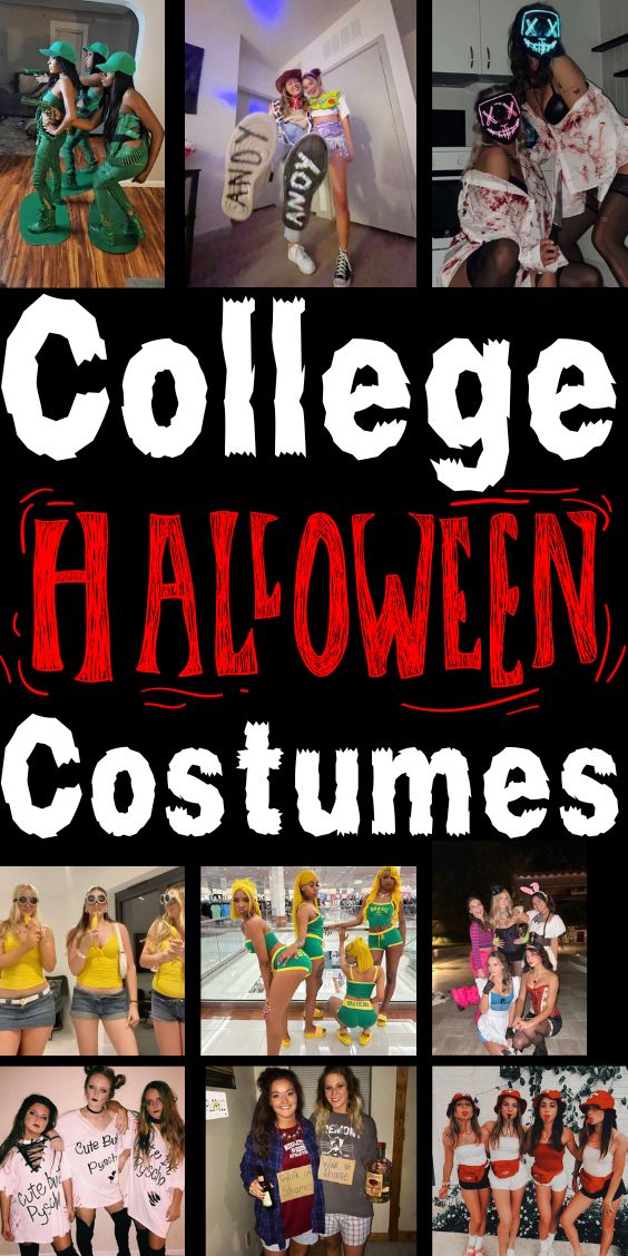 College Halloween Costume collage