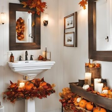 fall bathroom decor ideas