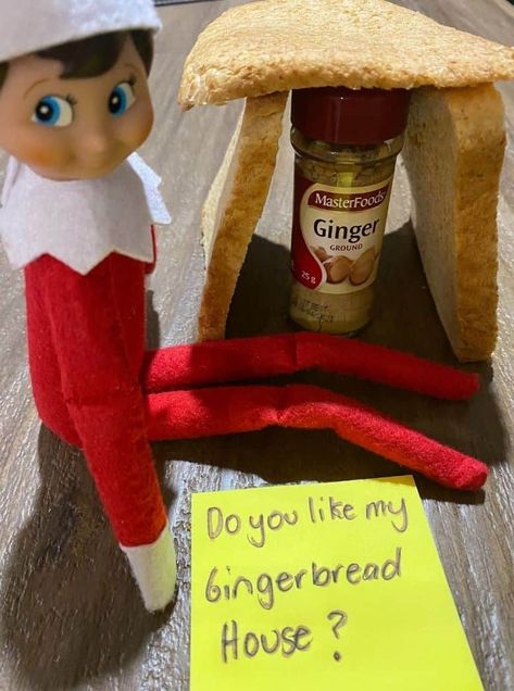 Elf made a DIY Gingerbread House