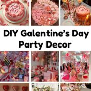 galentines party decor ideas collage