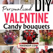 valentine day candy bouquet collage