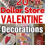 dollar store valentine decorations collage