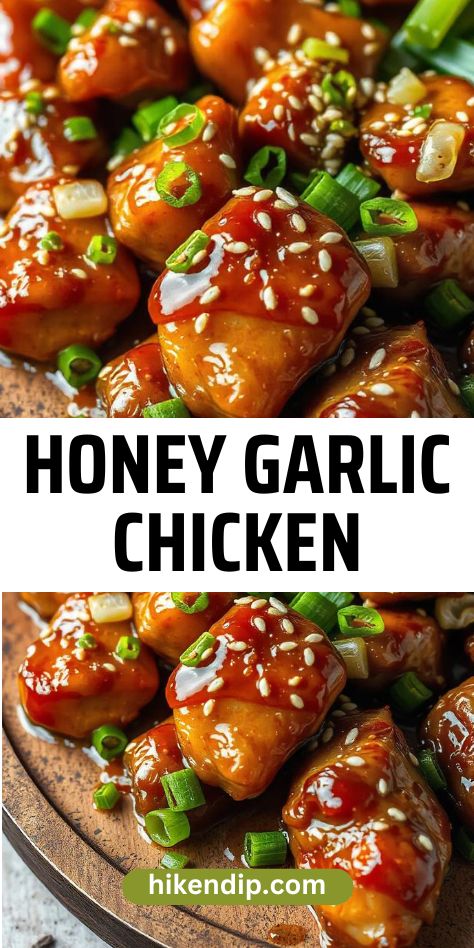 honey garlic chicken pinterest collage